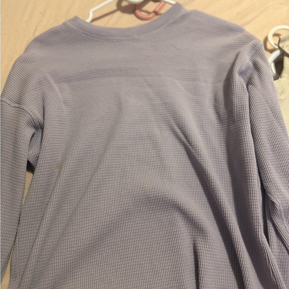 TNA Light Purple Waffle Knit Long Sleeve